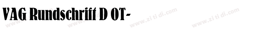VAG Rundschrift D OT字体转换